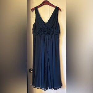 Adrianna Papell Blue Midi Dress